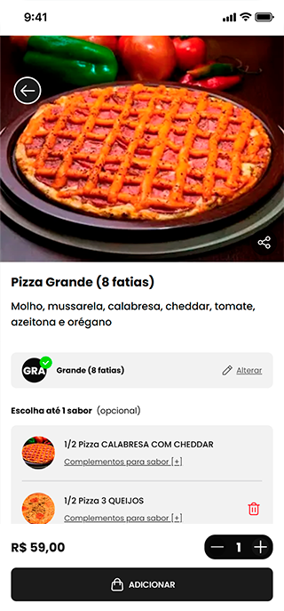 MenuDino Cardápio Digital Produto Detalhe